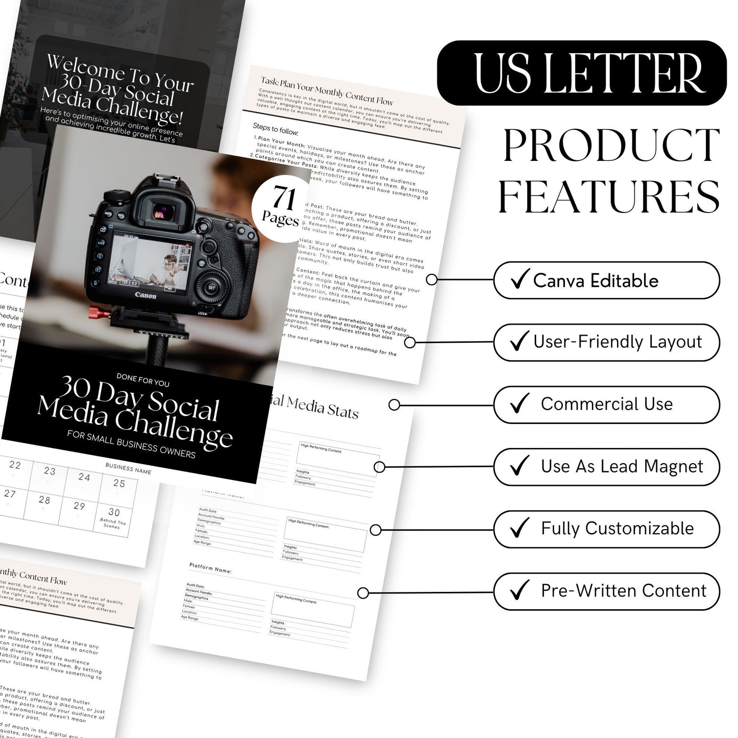 30-Day Social Media Challenge Guide | MRR & PLR Digital Product