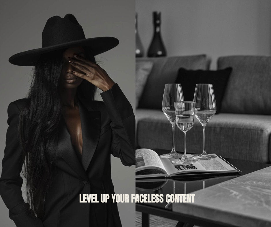 70 Luxury Melanin Faceless AI Stock Images Bundle with MRR & PLR - Boundless PLR