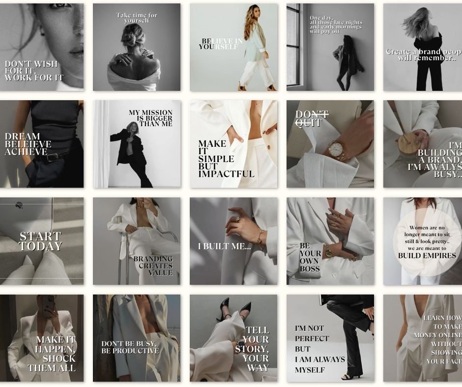 Aesthetic Post & Story Templates Bundle | PLR + MRR Resell Rights - Boundless PLR