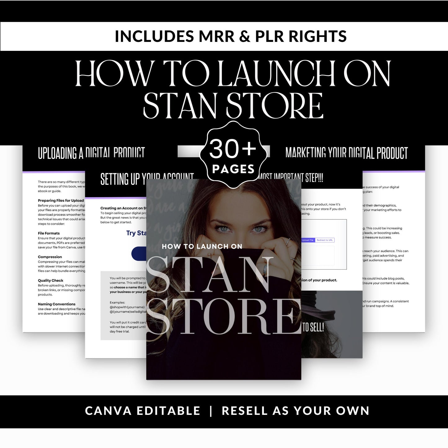 Plr Stan Store Guide, Stan Stores Set Up, The Essential Stan Store Handbook with Master Resell Right MRR and Private Label Rights PLR, Canva