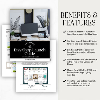 Etsy Shop Seller's Guide with MRR & PLR Resell Rights