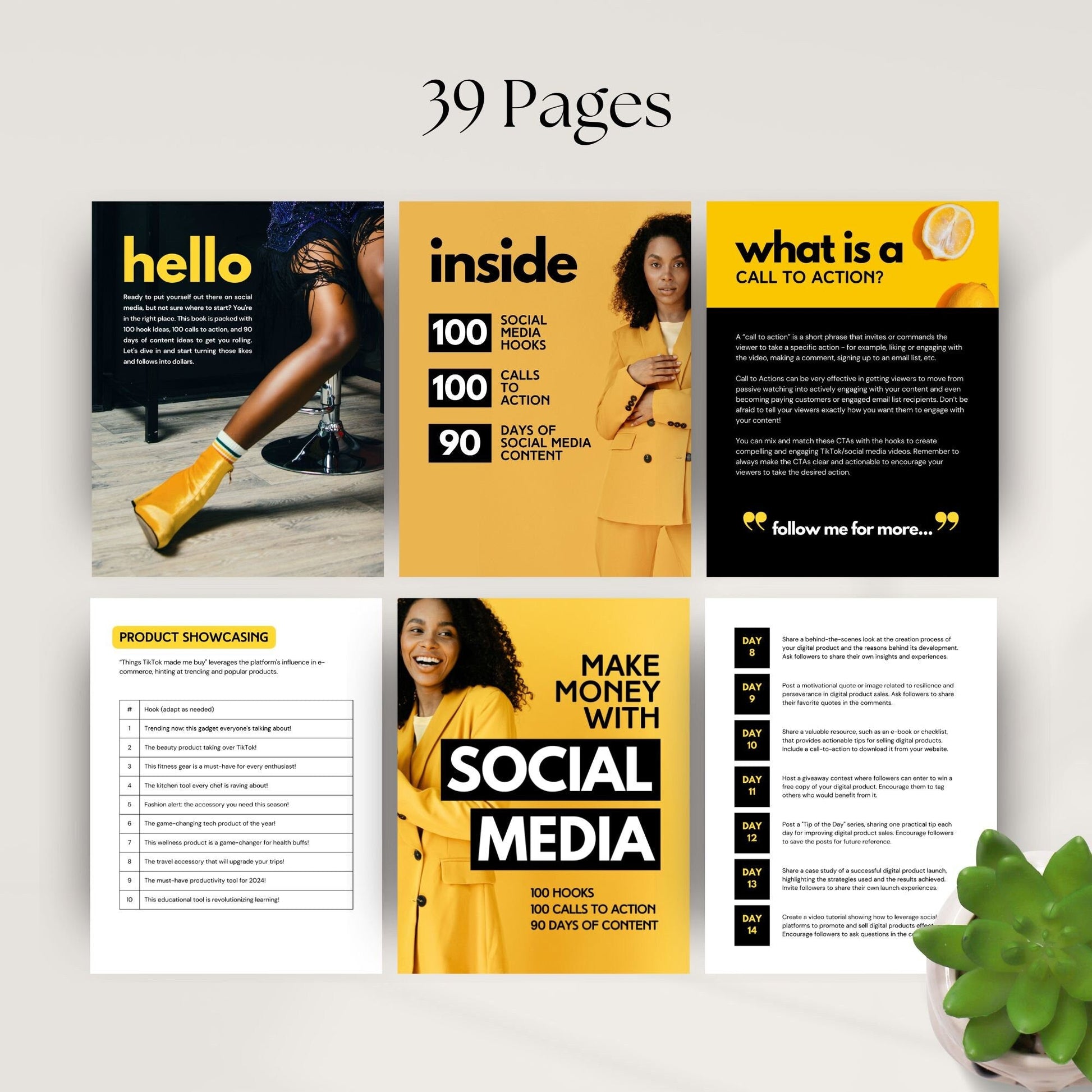 Social Media Content Guide | 39-Page Editable Canva Template with PLR & MRR Boundless PLR