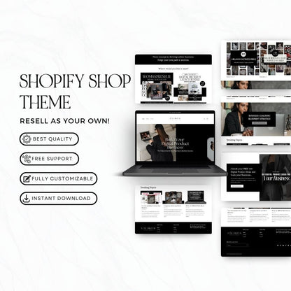 Premium Shopify Digital Product Theme with Bonuses – MRR & PLR Resell Rights
