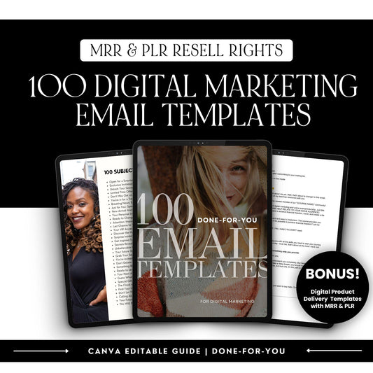 100 Customizable Marketing Emails with MRR & PLR – Boost Engagement & Sales - Boundless PLR