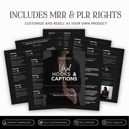 30-Day Instagram Reels & TikTok Content Guide - MRR & PLR