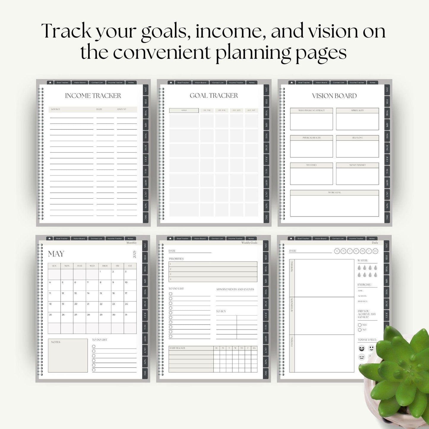 2025 Digital Planner | Canva Editable with MRR & PLR