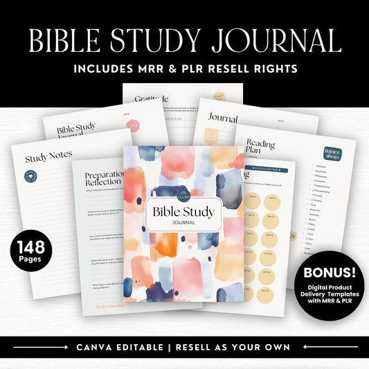 Bible Study Journal with Master Resell Rights (MRR) & Private Label Rights (PLR) - Boundless PLR