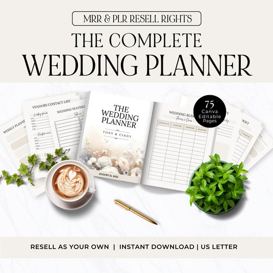 Comprehensive Wedding Planner Template with MRR & PLR for Resellers - Master Resell Rights - Boundless PLR