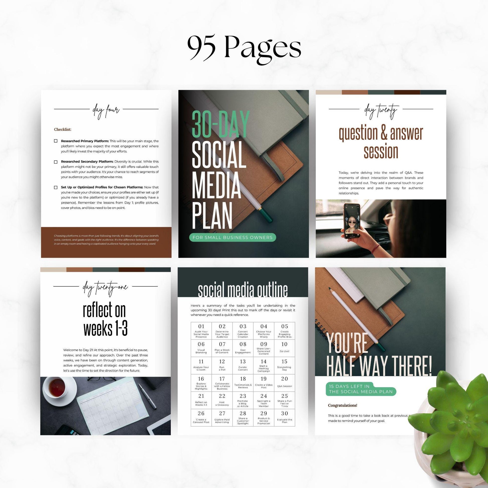 30-Day Social Media Plan | Editable Canva Template with MRR & PLR - ebook - Boundless PLR