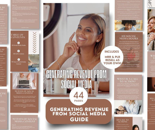 Social Media Monetization Guide | Editable Canva Templates with PLR & MRR - MRR Products to Sell - Boundless PLR