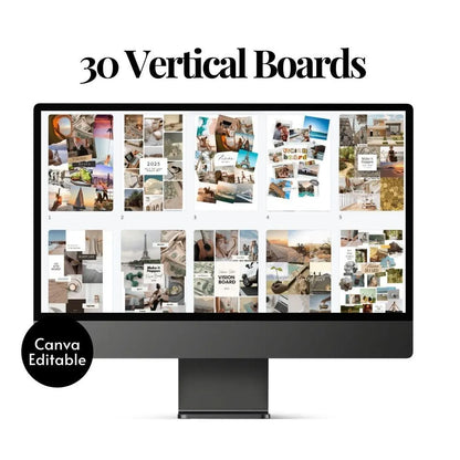 Vision Board Workbook & Journaling Guide Bundle - Editable with MRR & PLR - Boundless PLR