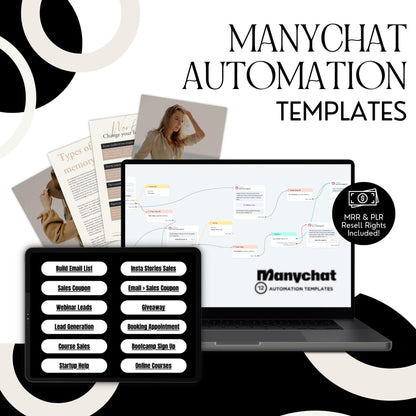ManyChat Automation Flow Bundle | PLR & MRR Templates for Business Growth - MRR Marketing - Boundless PLR