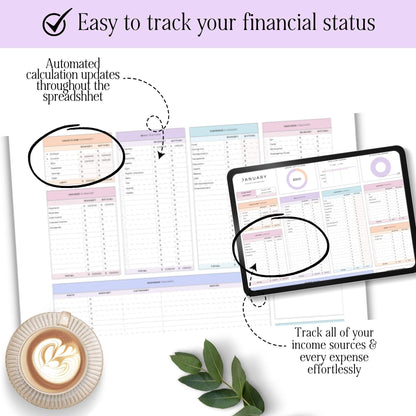 Simple Budget Google Sheets Spreadsheet & BONUS Financial Planner – MRR & PLR - PLR Google Sheets - Boundless PLR