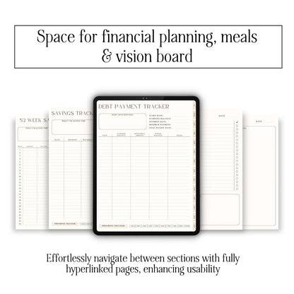 2025 Aesthetic Digital Planner | Editable Canva Template with MRR & PLR