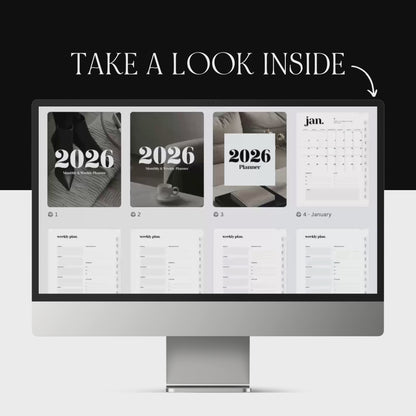 2026 Monthly & Weekly Planner | Canva Editable Template | PLR & MRR Resell Rights | Printable Digital Download (US Letter)