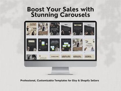 10 Aesthetic Instagram Carousel Templates (Set #2) – Canva Editable with MRR & PLR + Bonus Stickers