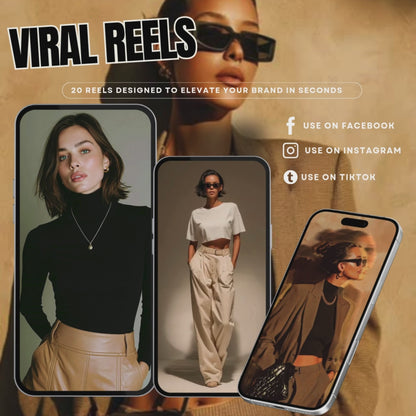 20 Viral Reels with Trending Audio – Canva Templates with PLR & MRR for Digital Product Sellers, Bloggers, and Creators
