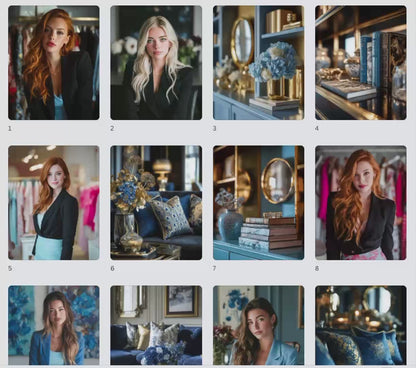 Blue Aesthetic Stock Photos Bundle | 3 Sizes (Square, Portrait, Story) | PLR + MRR