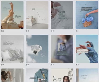 The Mindful Marketer: 50 Strategic Instagram Portrait Templates (MRR & PLR)