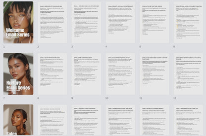 Skincare & Beauty Email Marketing Series | Canva Editable Templates with PLR & MRR Resell Rights