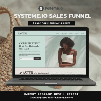 Melanin Tropics Systeme.io Funnel – 1-Page Funnel with MRR & PLR + Bonus Mockups