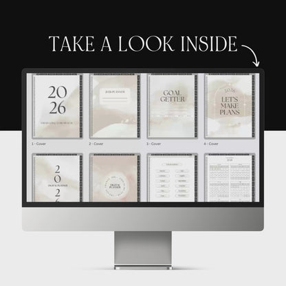 2026 Digital Planner Hyperlinked | Canva Editable with MRR + PLR Resell Rights