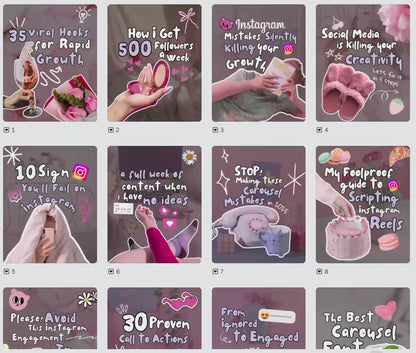 Instagram Carousel Cover Templates Bundle – 60 Canva Hook Slides | MRR + PLR (4:5)
