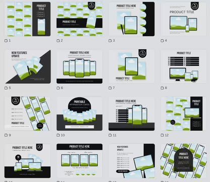 50 Etsy Listing Mockup Video Thumbnails – Canva Editable Templates with MRR & PLR Rights