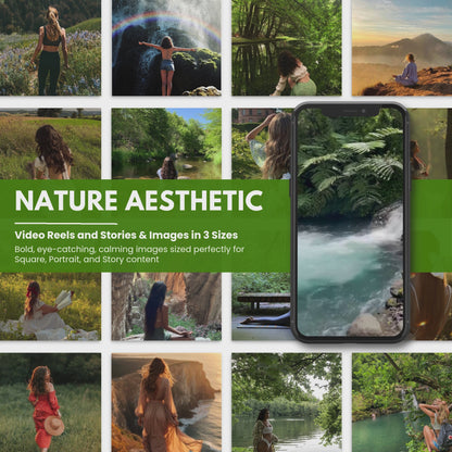 Nature Aesthetic Reels Bundle (101) + Story Videos & Images | Outdoors and Flowers | PLR + MRR