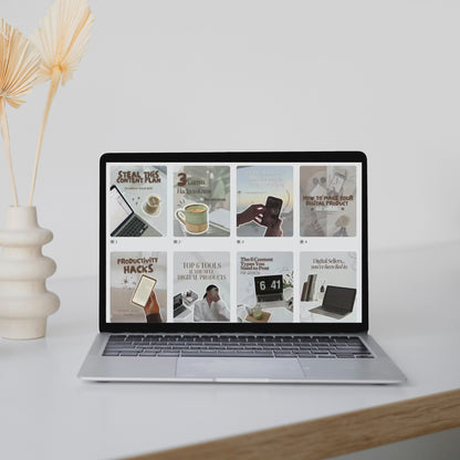 Instagram Templates Canva | Coaching Instagram | 400+ Bonus Stickers & Grid Planners | MRR + PLR Resell Rights