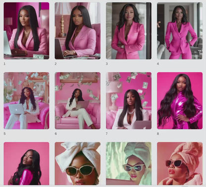 Melanin Hot Pink Luxury Stock Photo Vault | 77 Branding Images with MRR + PLR