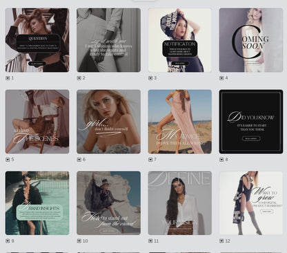 Millie Bold Luxury Canva Social Media Templates | PLR + MRR