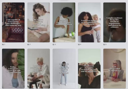30 Affirmation Reels for Positive Change – Editable Canva Templates with MRR & PLR Resell Rights