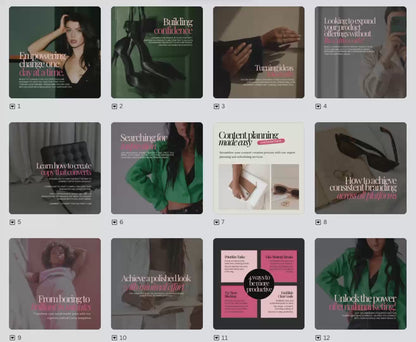 Elysian Noir Instagram Templates — 60 Luxury Canva Posts & Reels with PLR + MRR