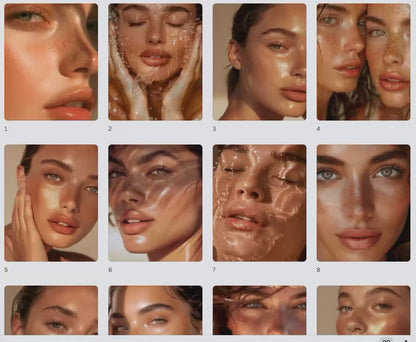 Golden Hour Skincare Image Bundle (90) | AI Stock Images & Photos | MRR + PLR Resell Rights