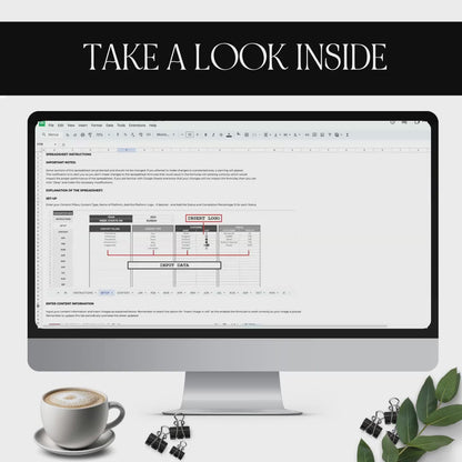 Social Media Content Calendar Template for Google Sheets with PLR & MRR