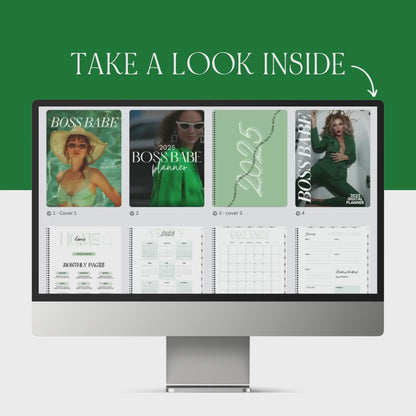 2025 Boss Babe Digital Hyperlinked Planner - Fully Customizable with MRR & PLR Resell Rights