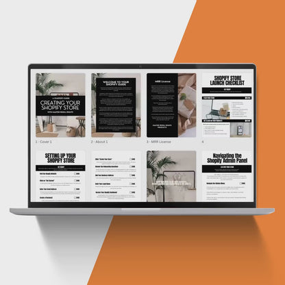 Launch Your Shopify Store Guide - Generate Passive Income - Canva Template with MRR + PLR