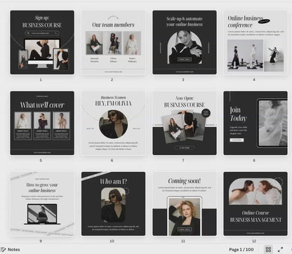Instagram Business Templates Bundle | Editable Canva Templates with MRR & PLR