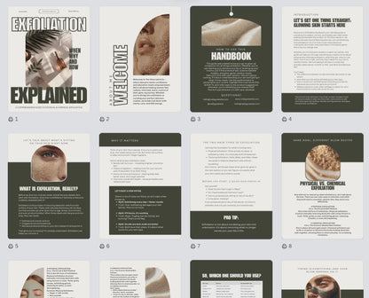 Exfoliation Explained – Canva Editable Skincare eBook with PLR & MRR Resell Rights